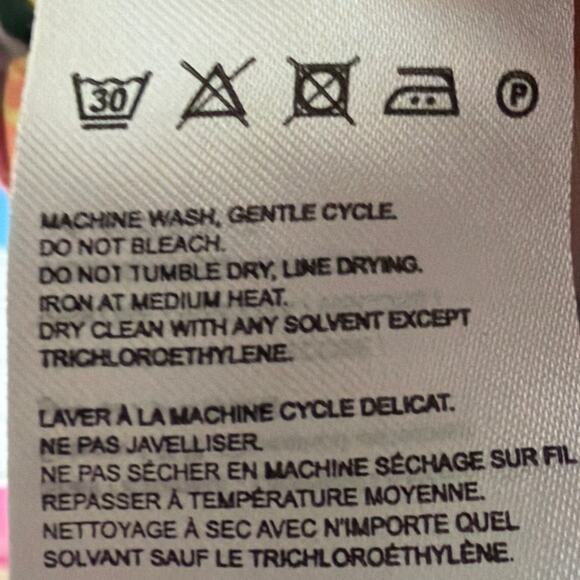 Farm Rio Anthrologie Midi Skirt Viscose Size M Bright Floral Size M Boho Indie - Picture 9 of 10